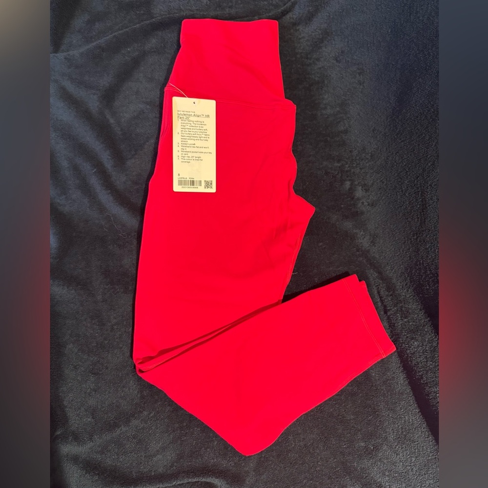 🌟4 X Host Pick🌟BRAND NEW Lululemon Athletica Red Leggings